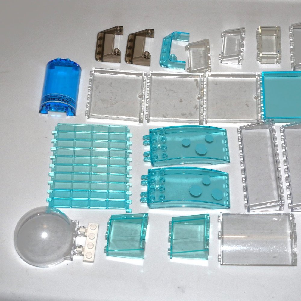 LEGO clear windscreen 3823, 24607, 4176, panel 59349, 46413, 46361, dome canopy